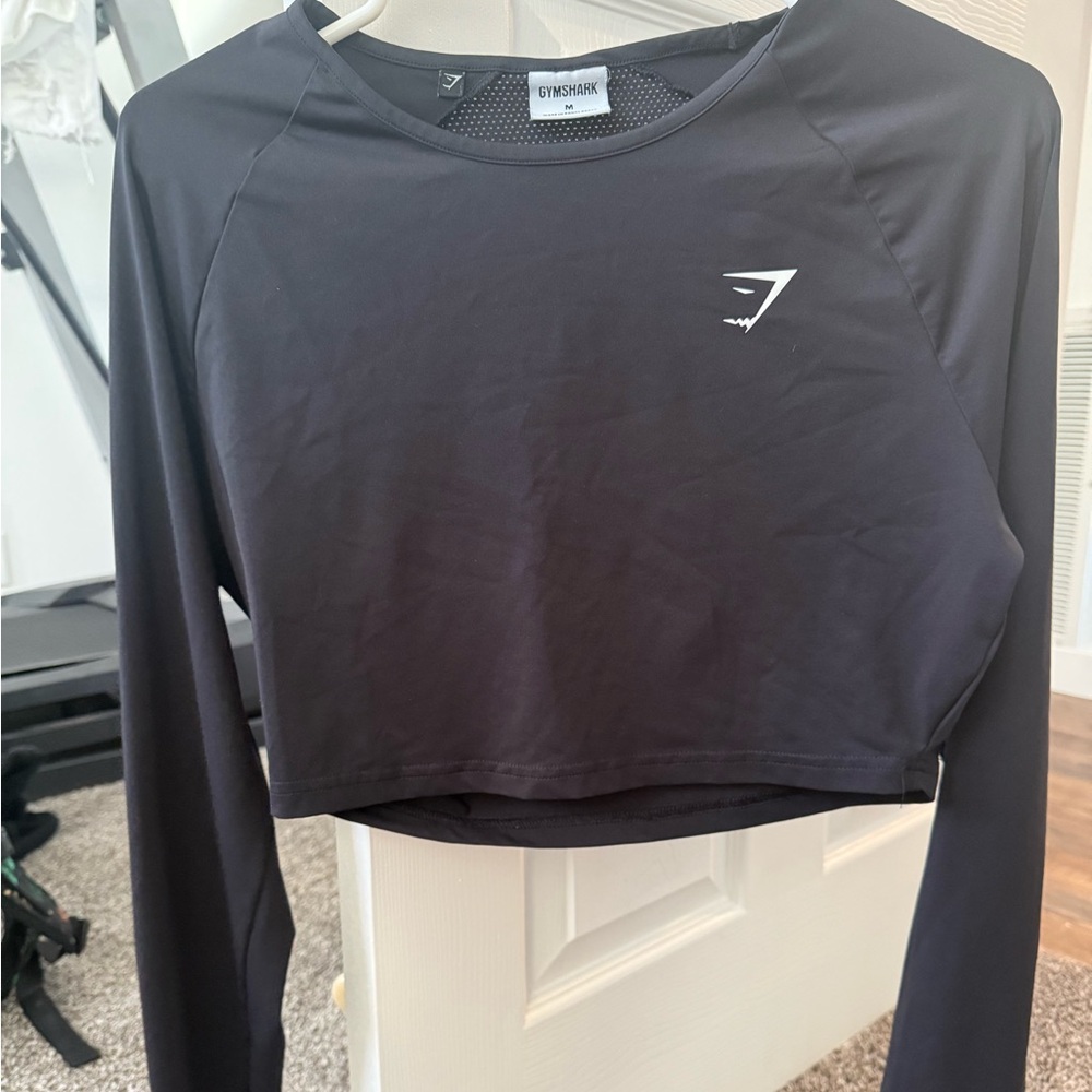 Gymshark Women's Black Long Sleeve Crop Top